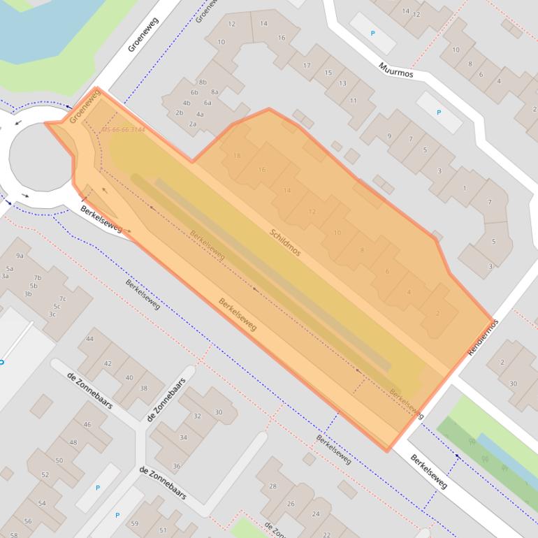 Kaart van postcodegebied 2661MX.