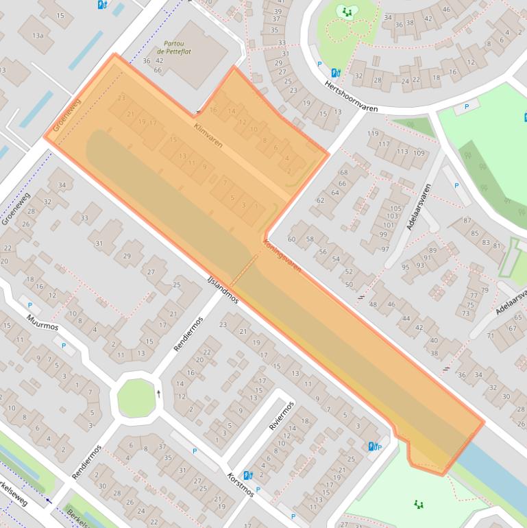 Kaart van postcodegebied 2661PA.