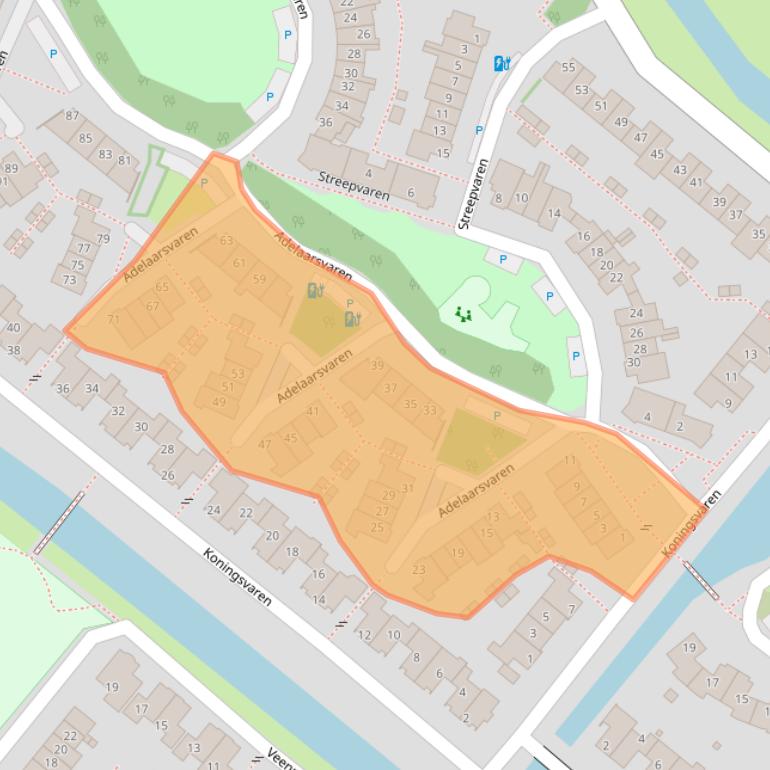 Kaart van postcodegebied 2661PC.