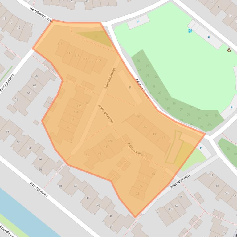 Kaart van postcodegebied 2661PD.