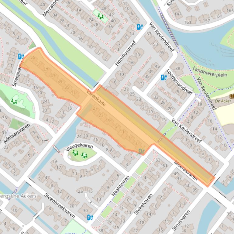 Kaart van postcodegebied 2661PG.