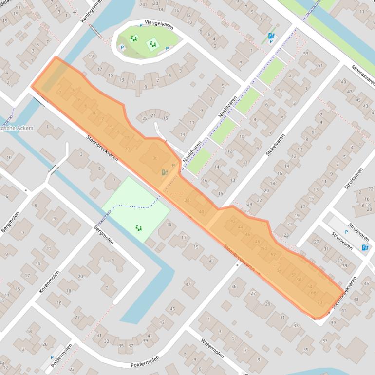 Kaart van postcodegebied 2661PT.