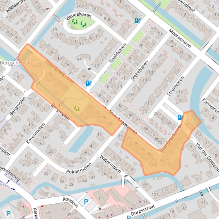 Kaart van postcodegebied 2661PV.