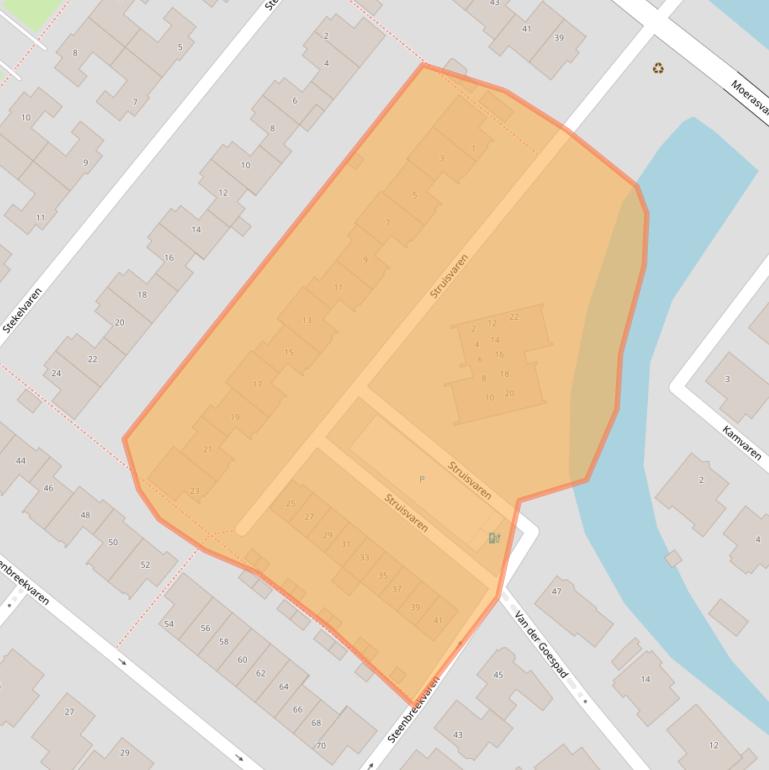 Kaart van postcodegebied 2661PW.