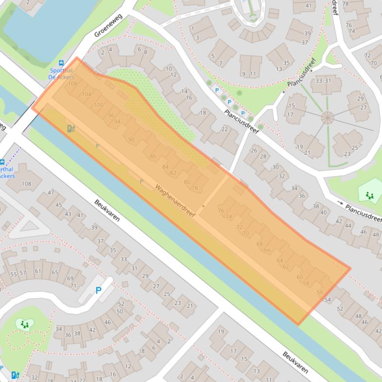 Kaart van postcodegebied 2661RB.