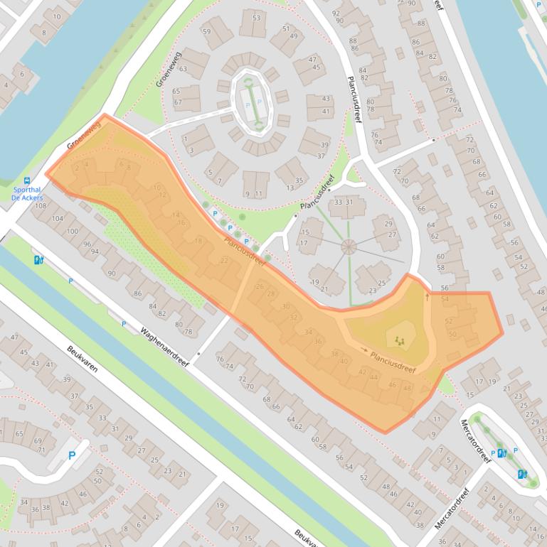 Kaart van postcodegebied 2661RG.