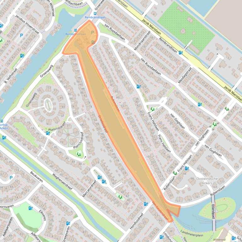 Kaart van postcodegebied 2661RS.