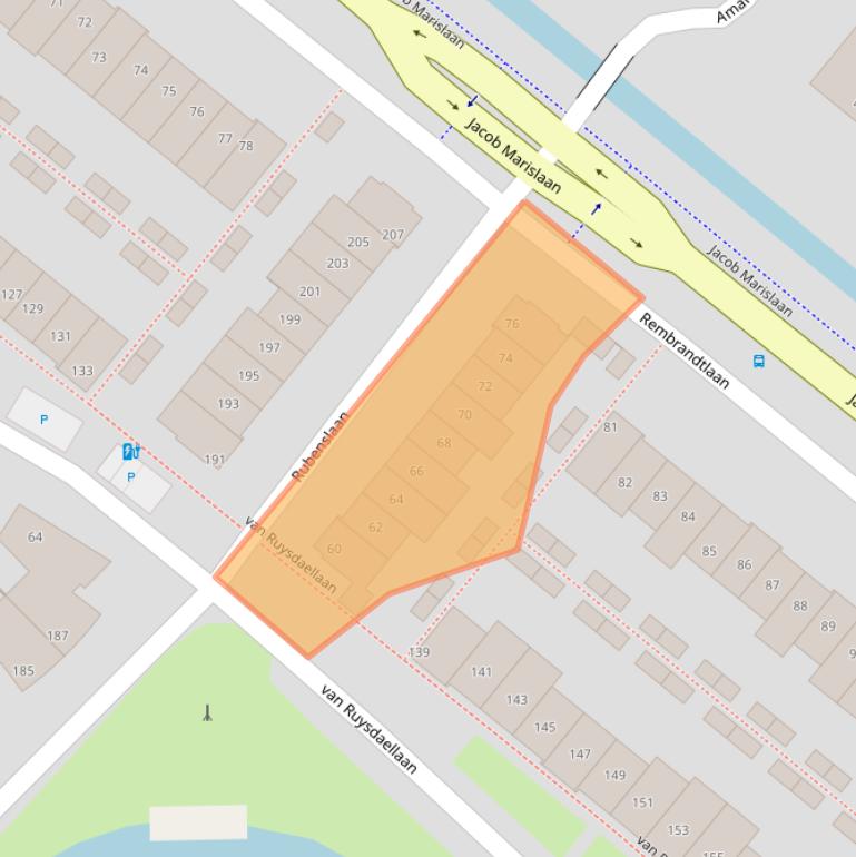 Kaart van postcodegebied 2661RT.