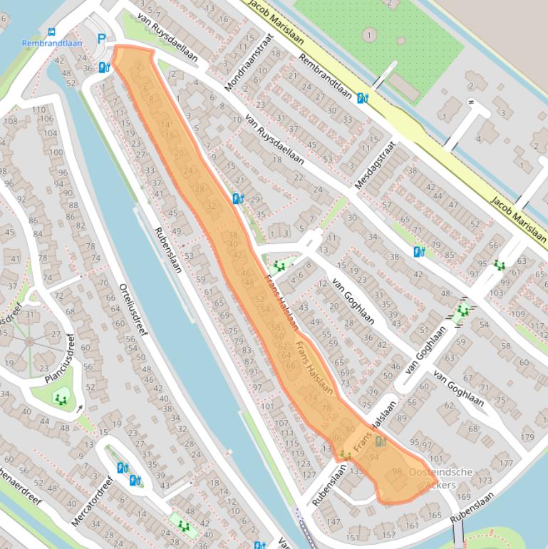 Kaart van postcodegebied 2661RX.