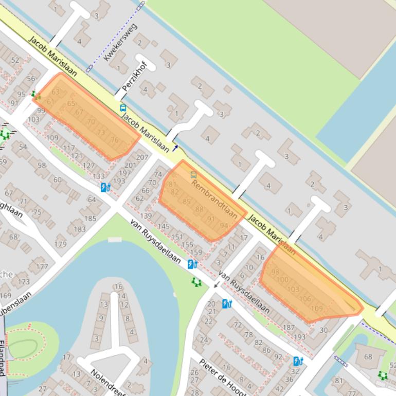 Kaart van postcodegebied 2661SK.