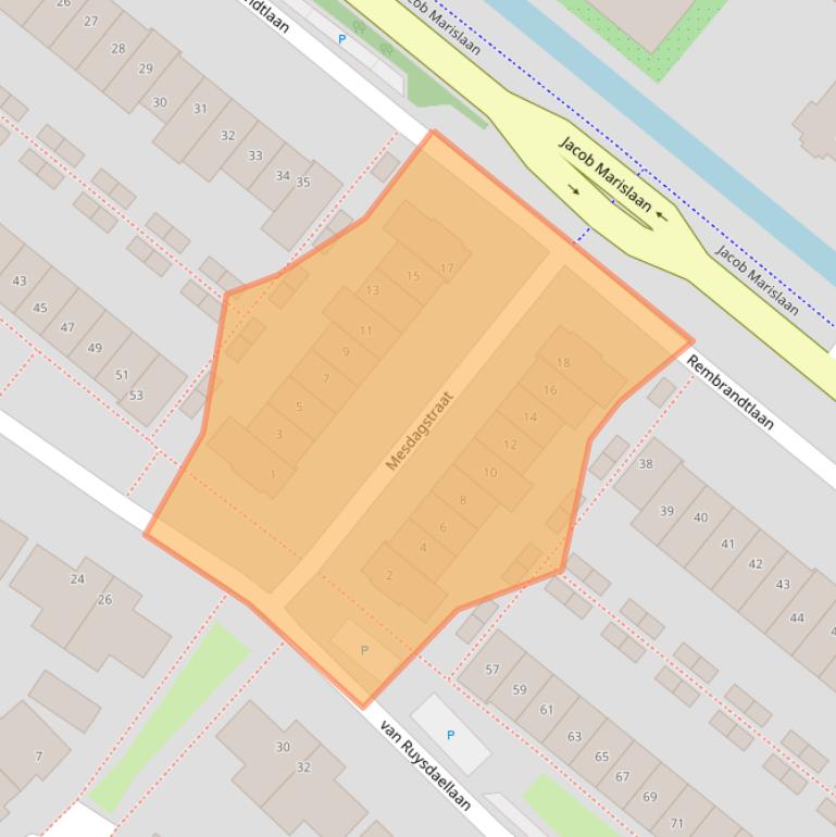 Kaart van postcodegebied 2661SM.