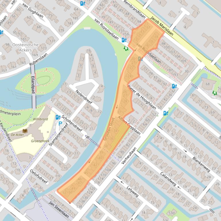 Kaart van postcodegebied 2661SN.