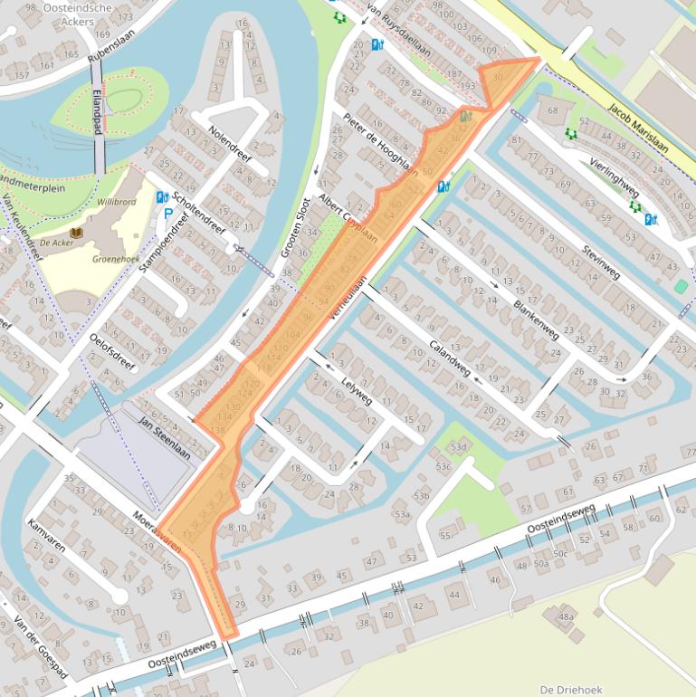 Kaart van postcodegebied 2661SP.