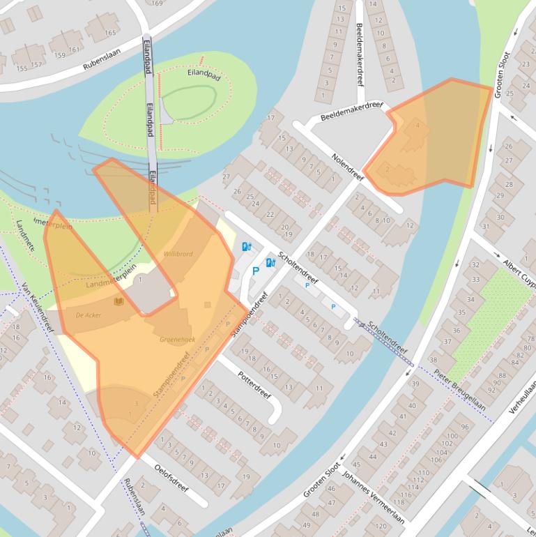 Kaart van postcodegebied 2661SR.