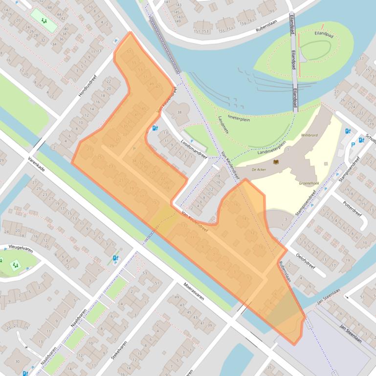 Kaart van postcodegebied 2661ST.