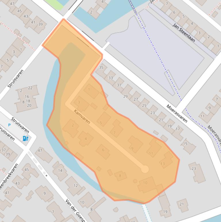 Kaart van postcodegebied 2661SV.