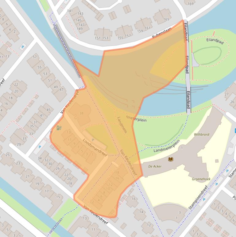 Kaart van postcodegebied 2661SW.