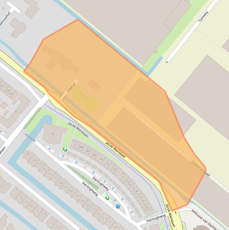 Kaart van postcodegebied 2661SZ.