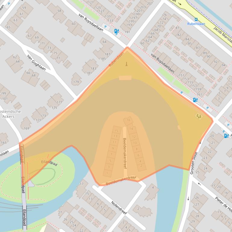 Kaart van postcodegebied 2661TA.