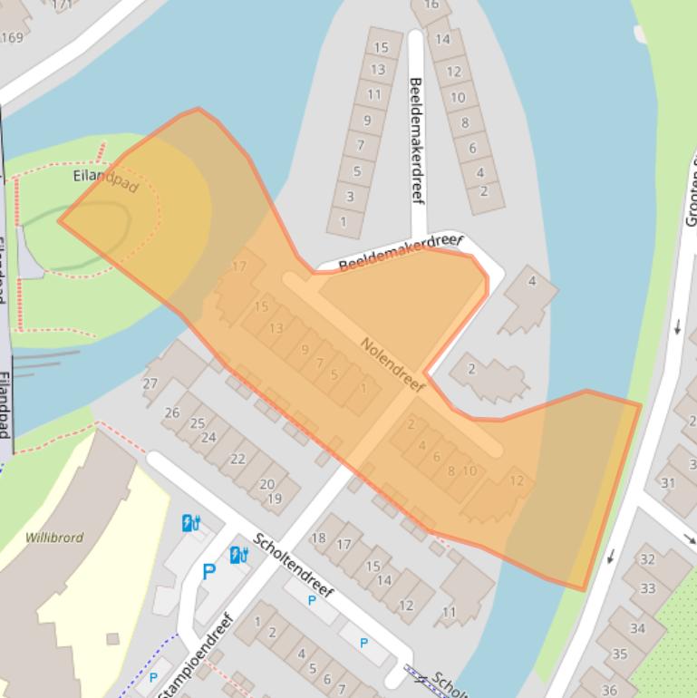 Kaart van postcodegebied 2661TB.