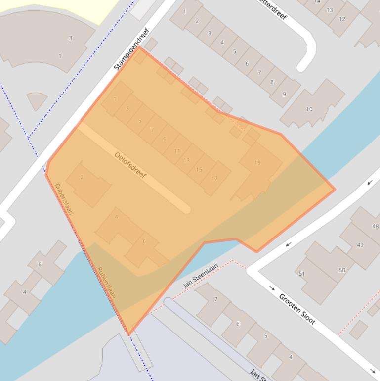 Kaart van postcodegebied 2661TG.