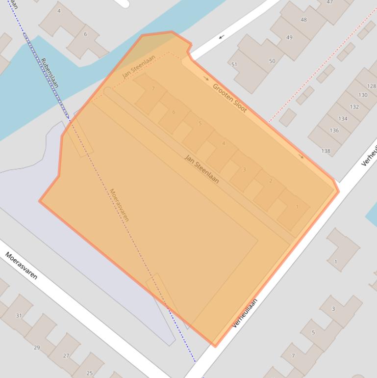 Kaart van postcodegebied 2661TH.