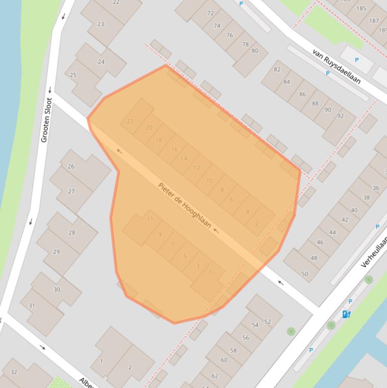 Kaart van postcodegebied 2661TK.