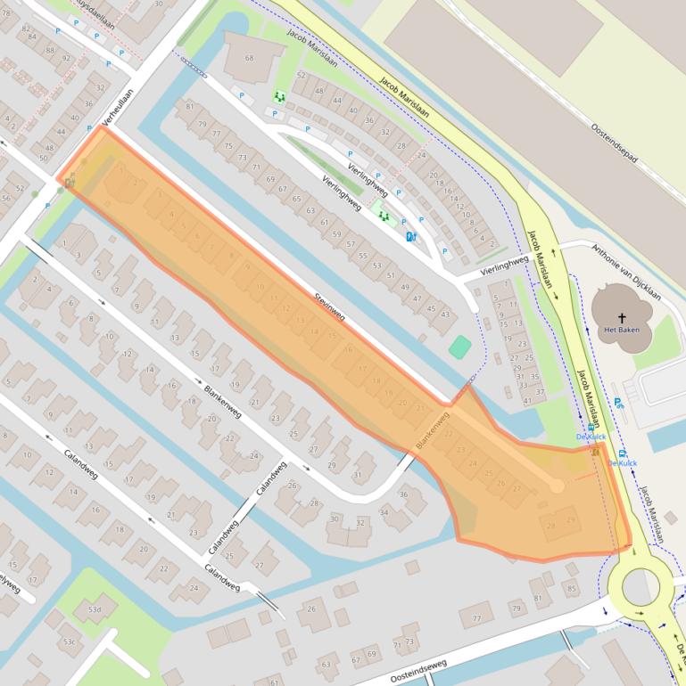 Kaart van postcodegebied 2661TN.