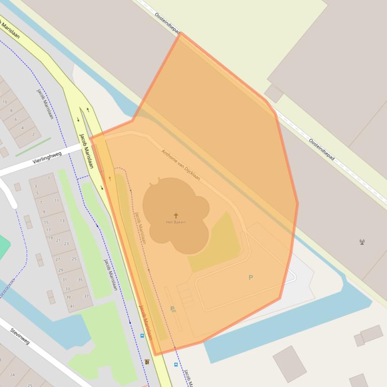 Kaart van postcodegebied 2661TP.