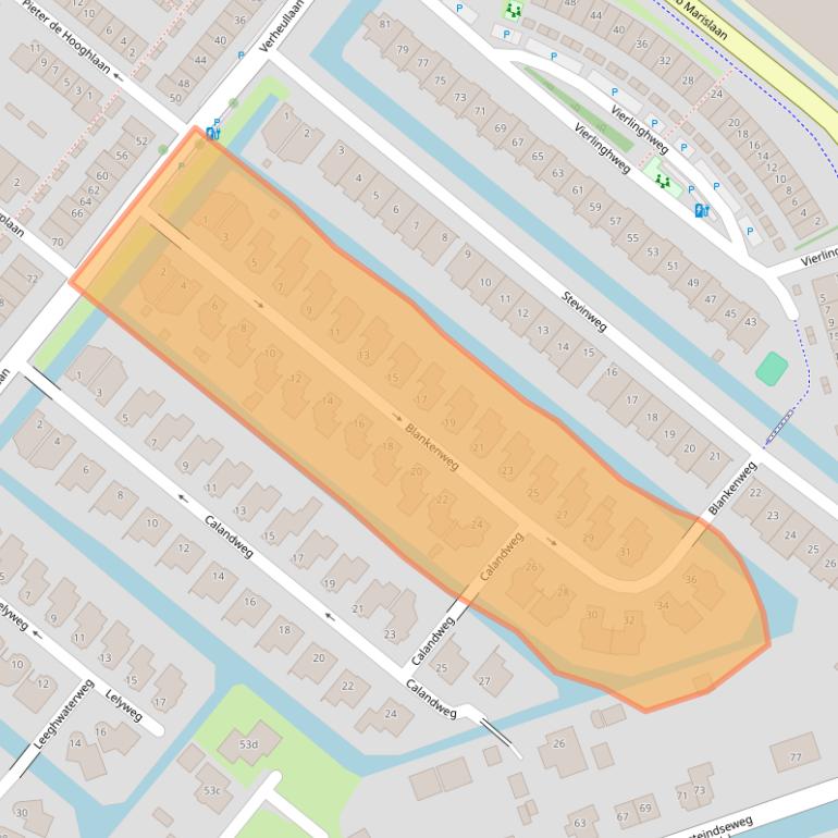 Kaart van postcodegebied 2661TR.