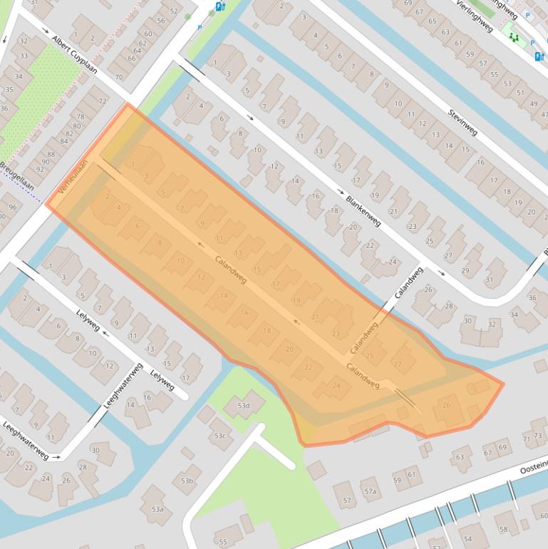Kaart van postcodegebied 2661TS.