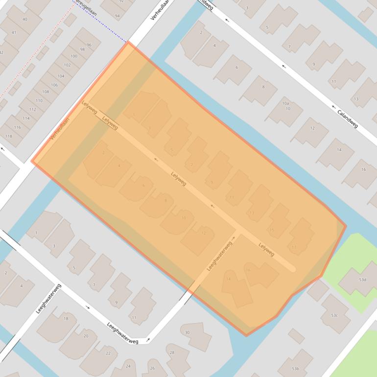 Kaart van postcodegebied 2661TT.