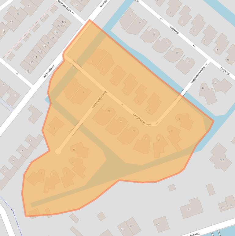 Kaart van postcodegebied 2661TV.