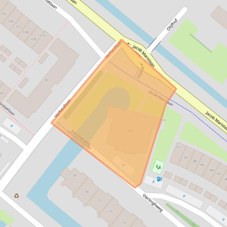 Kaart van postcodegebied 2661TX.