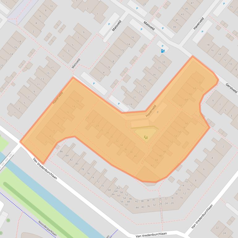 Kaart van postcodegebied 2661VC.