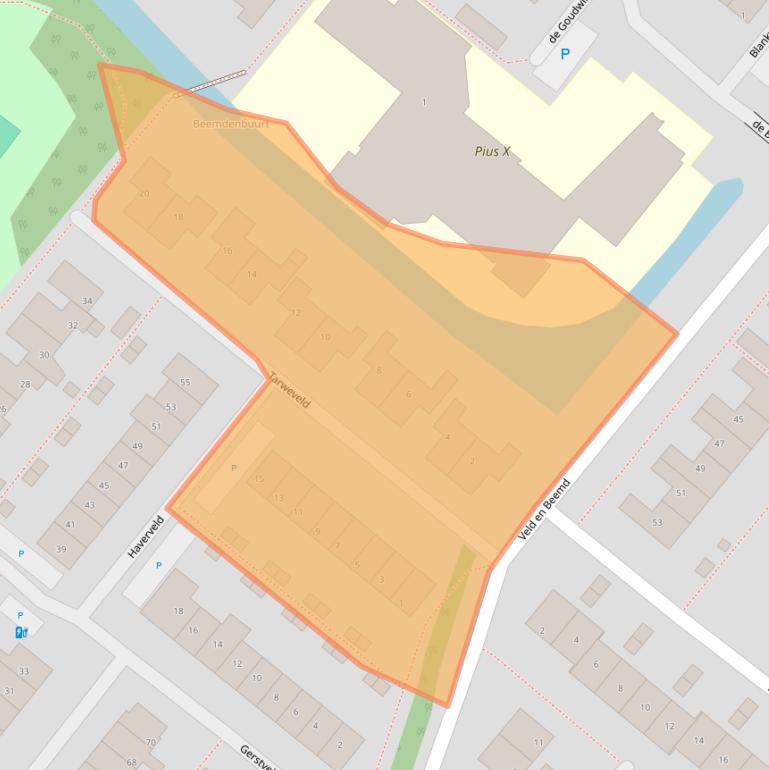Kaart van postcodegebied 2661VE.