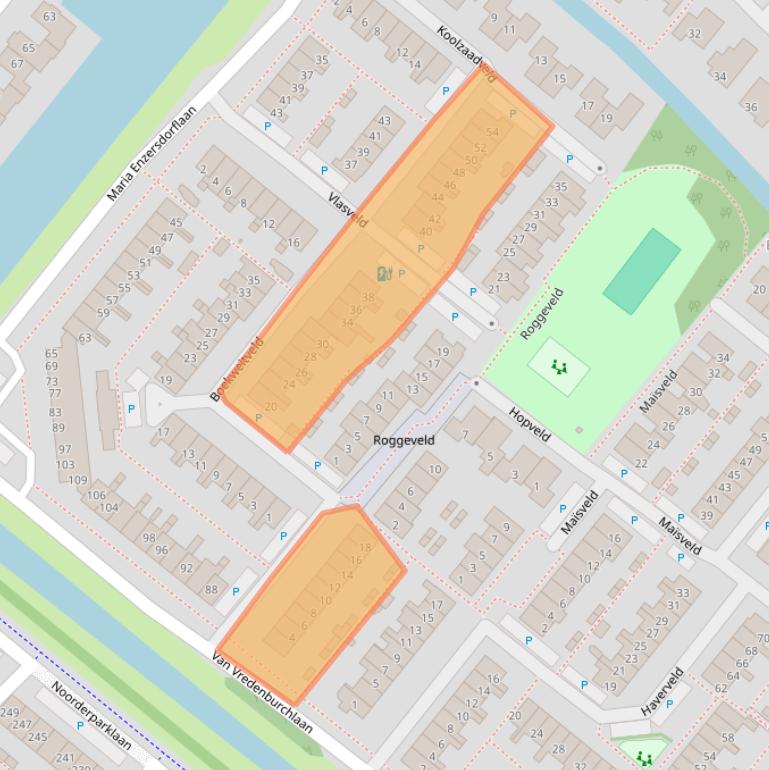 Kaart van postcodegebied 2661VL.