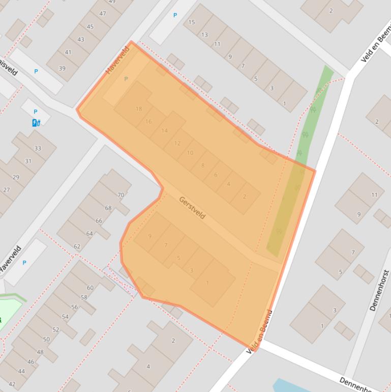 Kaart van postcodegebied 2661VM.