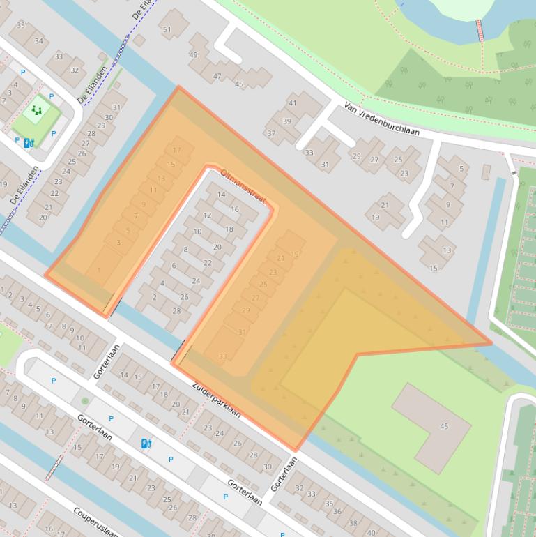 Kaart van postcodegebied 2662AA.