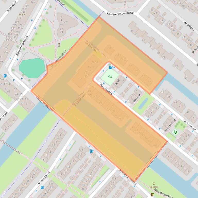 Kaart van postcodegebied 2662AP.