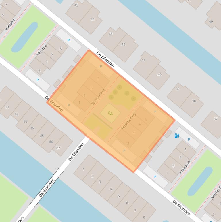 Kaart van postcodegebied 2662AT.