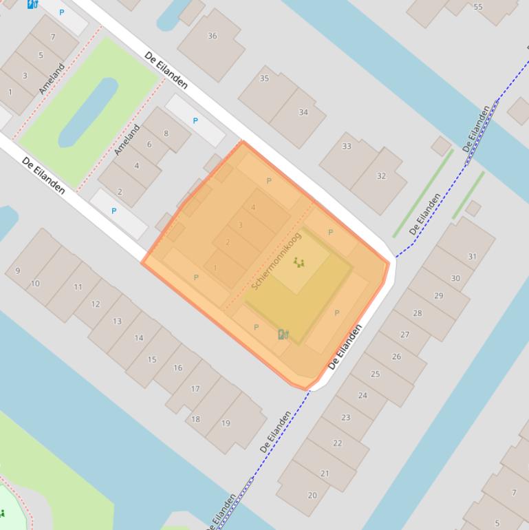 Kaart van postcodegebied 2662AW.