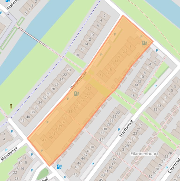 Kaart van postcodegebied 2662BE.