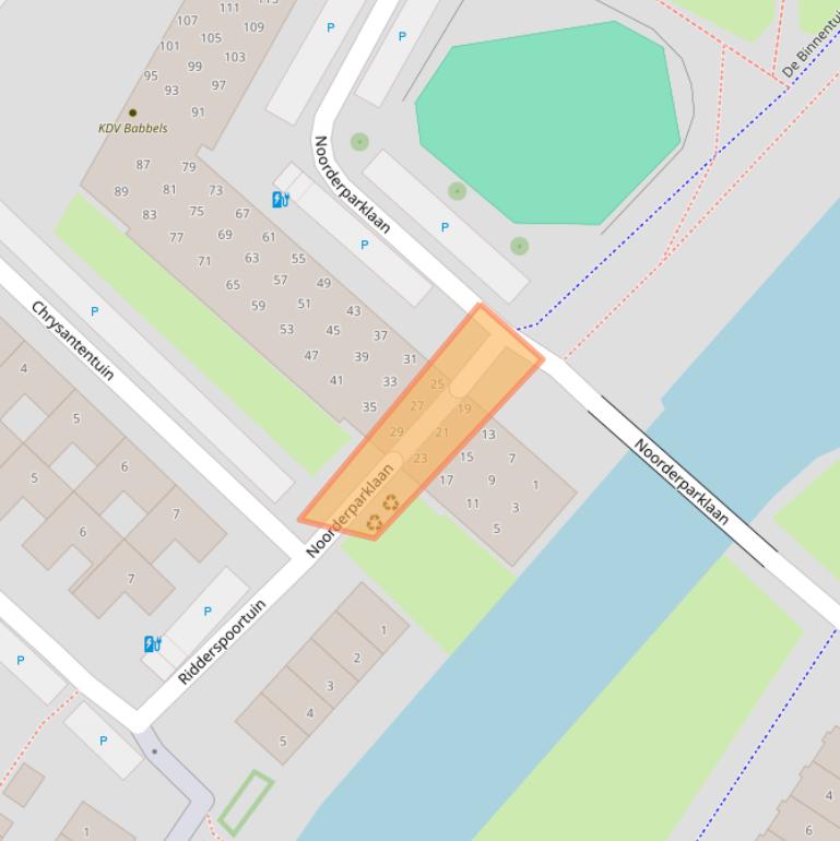 Kaart van postcodegebied 2662BP.