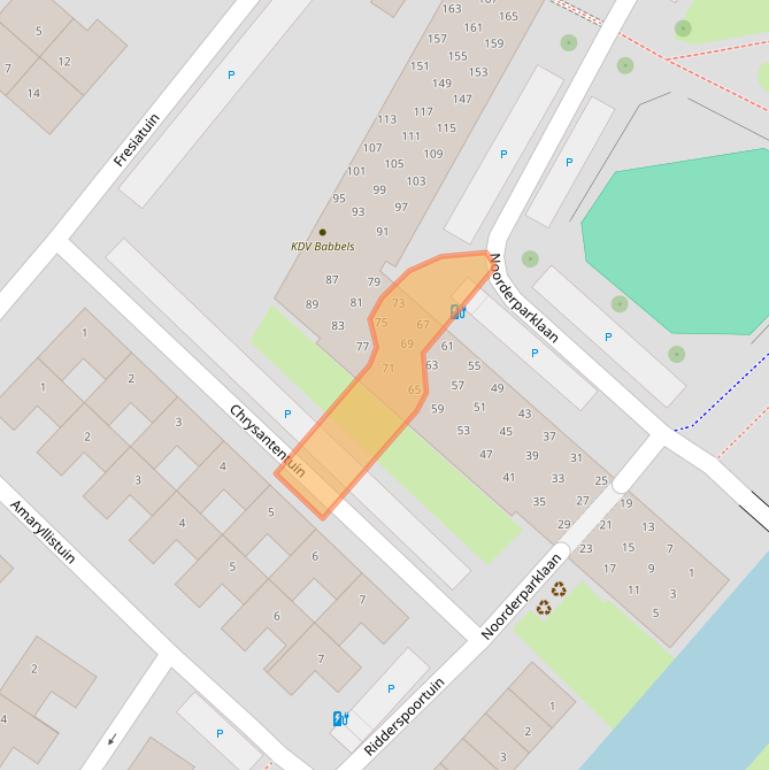 Kaart van postcodegebied 2662BT.