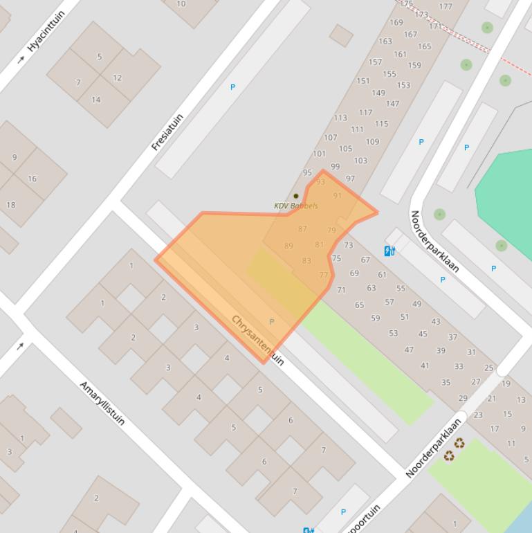 Kaart van postcodegebied 2662BV.