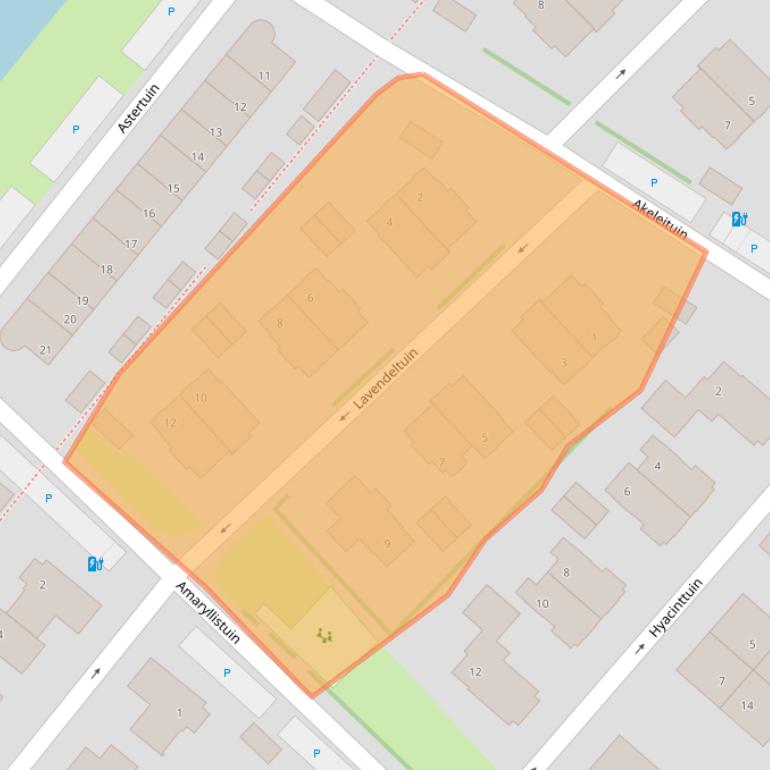 Kaart van postcodegebied 2662CL.