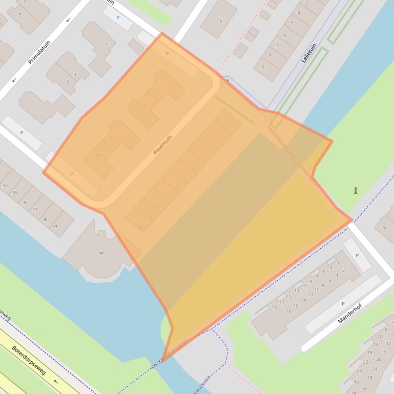 Kaart van postcodegebied 2662DB.