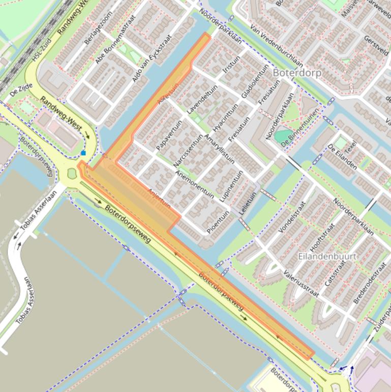 Kaart van postcodegebied 2662DE.