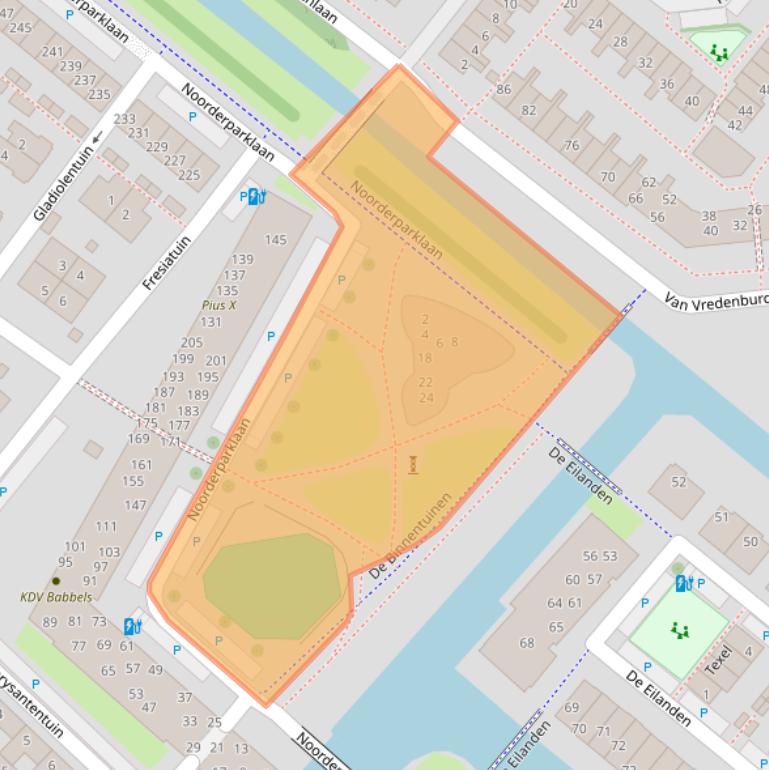 Kaart van postcodegebied 2662DJ.